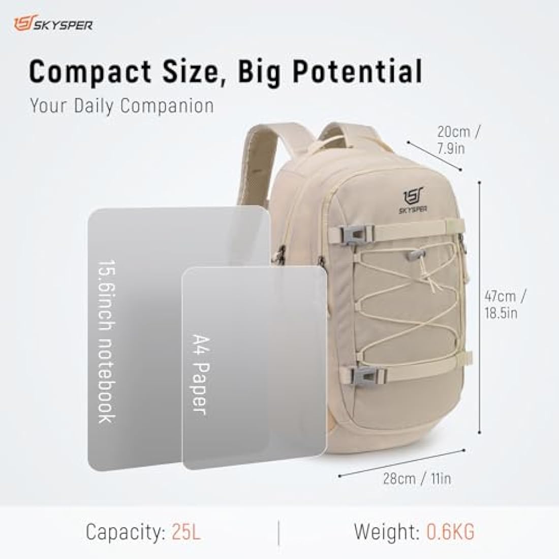 SKYSPER 25L Rucksack Hiking Backpack - Lightweight Travel Daypack for Women Men