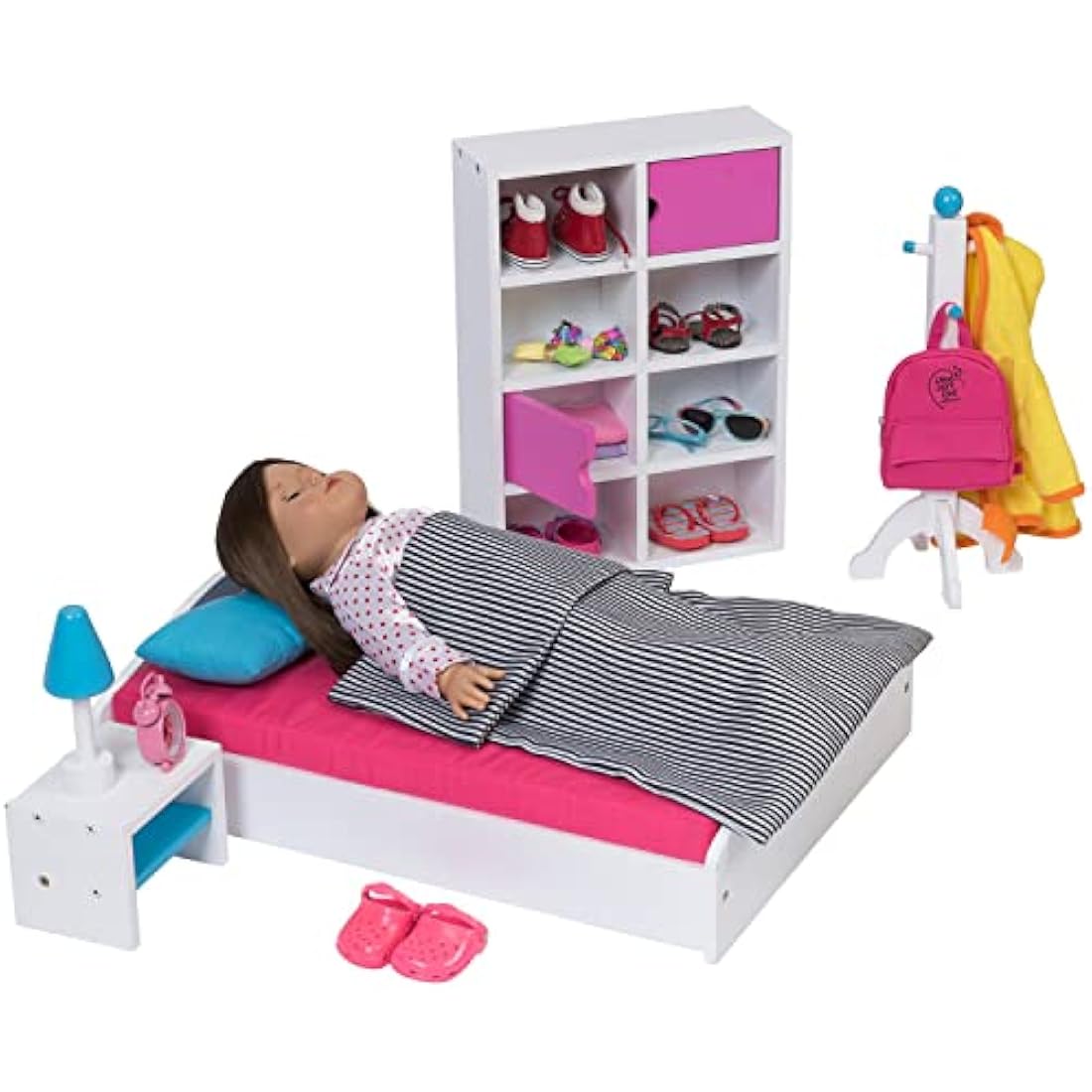 The New York Doll Collection Doll Bed & Bedroom Set Fits for 18 inch / 46cm Dolls - Doll Furniture Fits