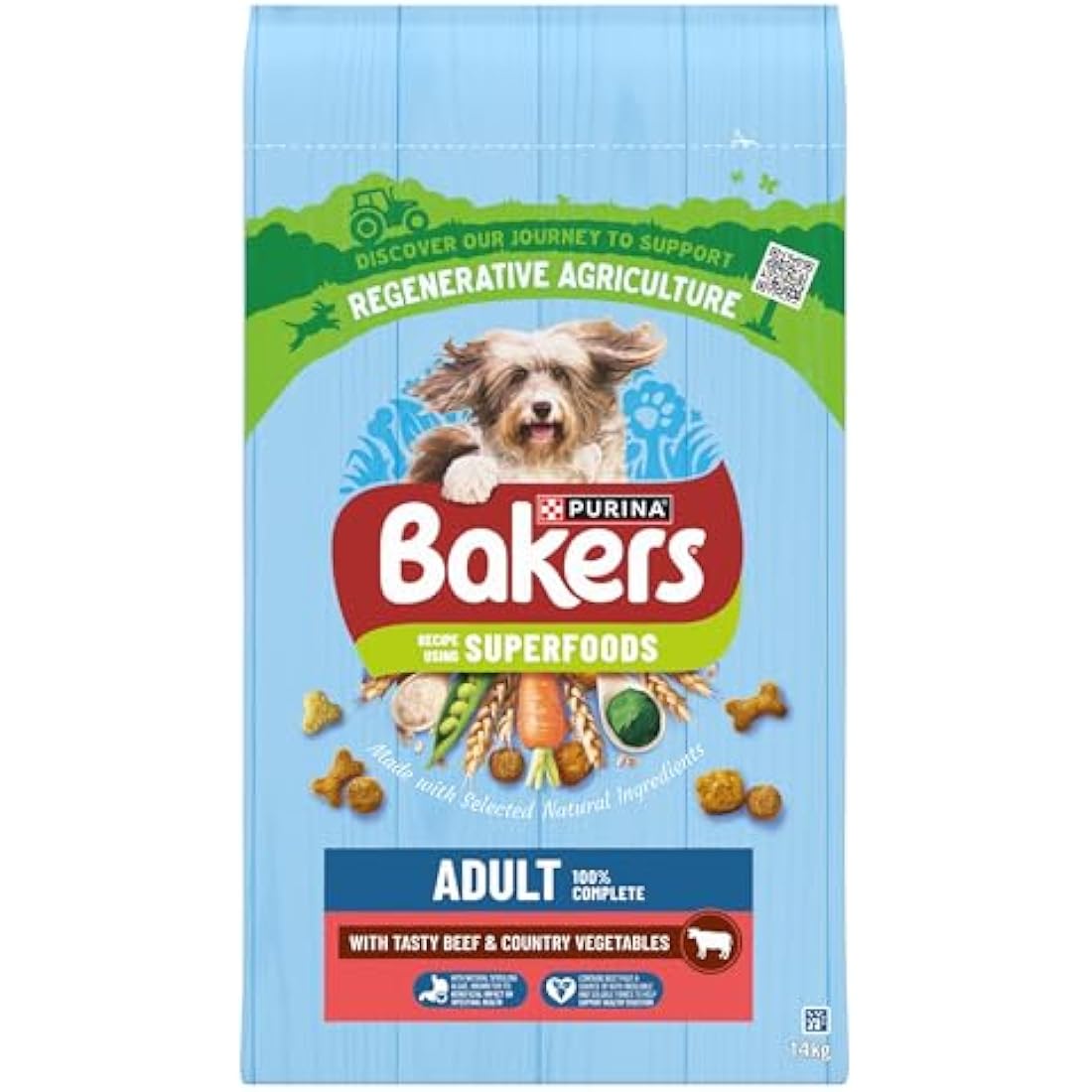 BAKERS Beef with Vegetables Dry Dog Food 14kg