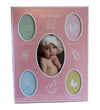 Pink Baby Girl Photo Frame Record Babys First Holds 5 photos