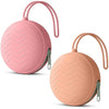 Aolso Dummy Holder Case Set, 2PCS Silicone Soother Pods for Baby, Travel Pacifier Case - Pink/Bean Paste