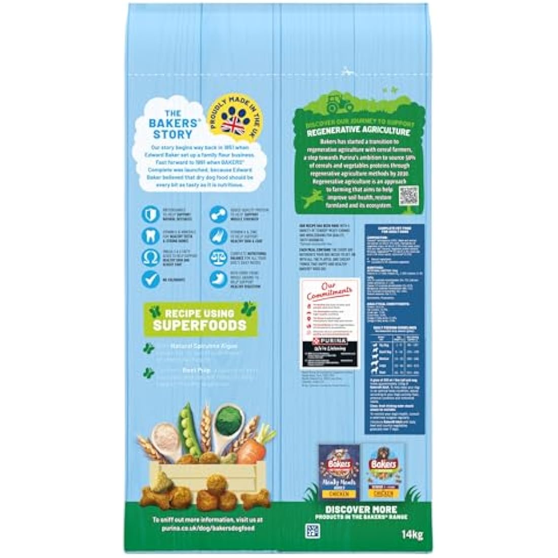 BAKERS Beef with Vegetables Dry Dog Food 14kg