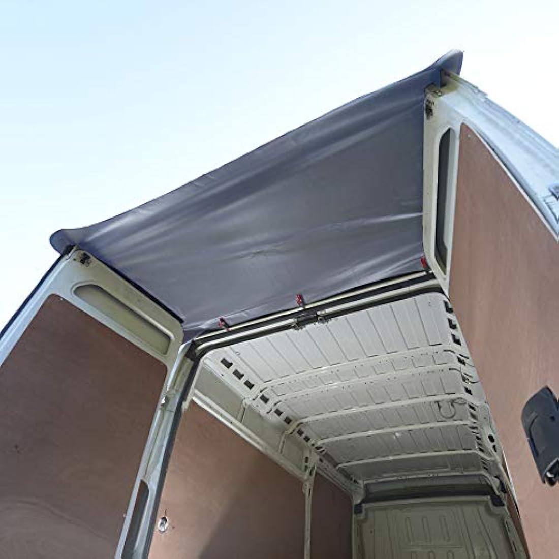 UK Custom Covers BDC508 Tailored Rear Barn Door Awning Cover Black - To Fit Iveco Daily 2014 Onwards