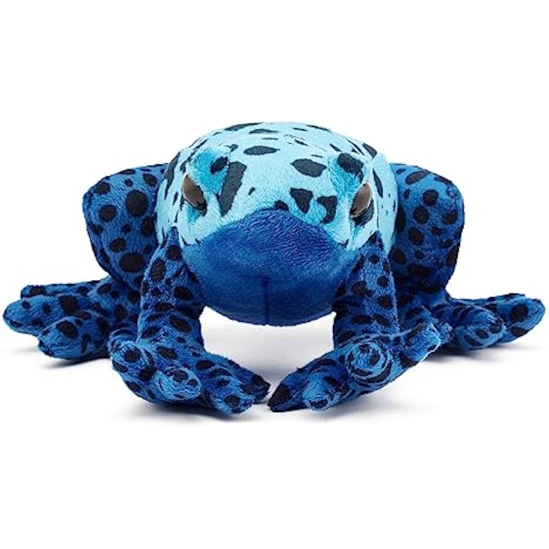 Zappi Co 100% Recycled Plush Poison Dart Frog Blue Toy (15cm Length) Stuffed Soft Cuddly Eco Friendly Animals Collection for Newborns – Lifelike & Realistic