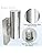 Allesgute Outdoor Wall Light Dusk Till Dawn Sensor Up and Down Outside Lights Mains Powered 240V IP44 Stainless Steel Outdoor Wall Lamp for Porch, Incl. 2X 5W GU10 Bulbs Warm White