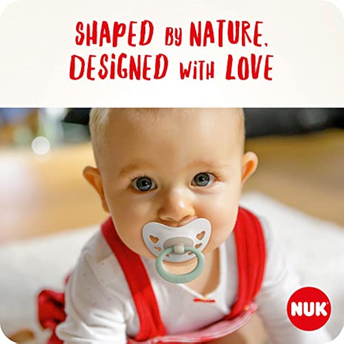 NUK Signature Day & Night Baby Dummy | 18-36 months | Soothes 95% of Babies | Heart-Shaped BPA-Free Silicone Soothers | Glow-in-the-Dark | Hearts | 4 Count