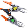Presch Tin Snips Set Straight and Right Cut - Heavy Duty Aviation Snips - Drywall Construction Tool Set for Cutting Metal with Lever Transmission - Tin Cutter Kit