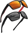 Jim Halo Polarized Sunglasses for Men Women Wrap Around Sport Sun Glasses for Cycling Fishing Driving