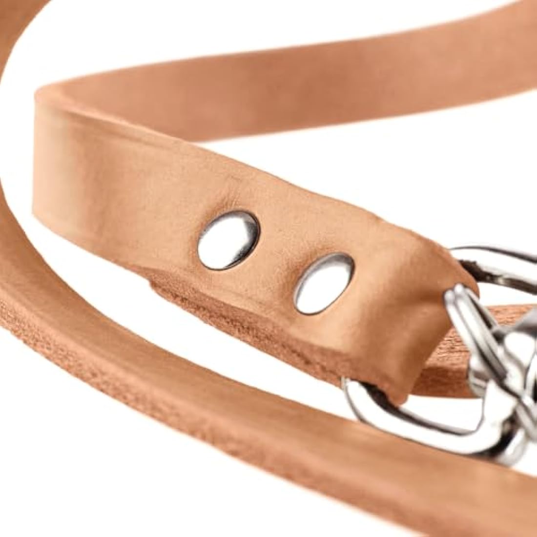 HUNTER Training leash, 16/200 Soft genuine cow leather, cognac