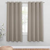 PONY DANCE Thermal Bedroom Curtains - Blackout Caravan Privacy Curtains Soundproof Eyelet Top Decorativa Living Room Drapes Blackout for Office, Meeting Room, 2 Panels, 46x54 inch, Sand
