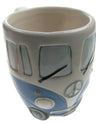 Cute Childrens' Mug, Blue Coloured Retro Campervan Mug, Ceramic Mug Gift Ideas for Children, Childrens Present Ideas