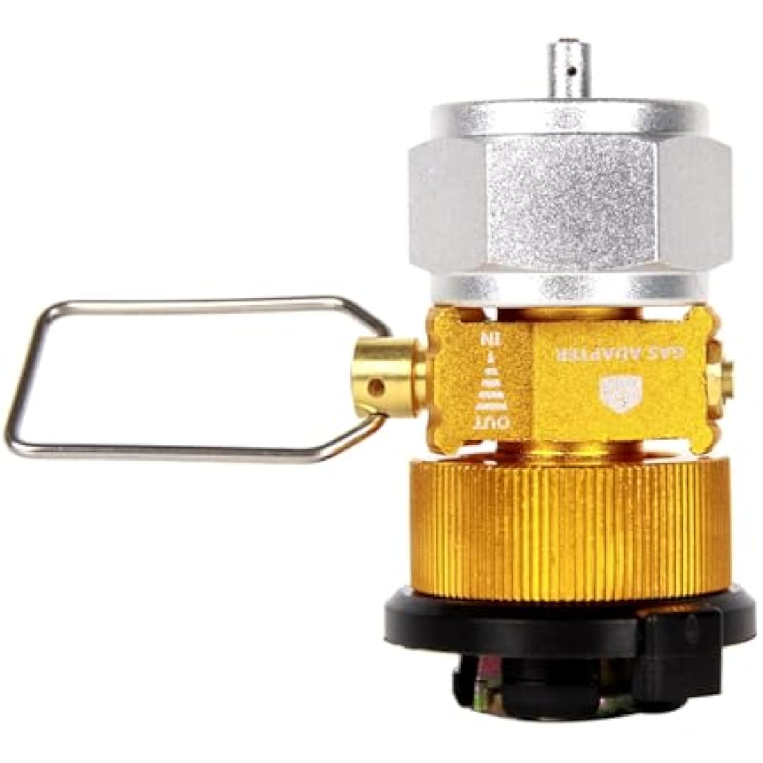 Tiardey Camping Gas Saver,Gas Converter Shifter Refill,Butane Gas Cartridge Convertor Shifter Adapter Valve (Golden)