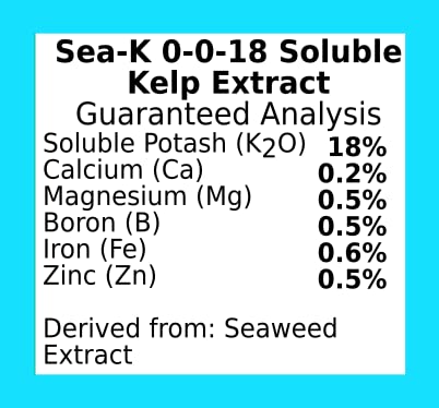 Seaweed and Kelp Fertilizer for Plants - Organic Sea-K - Concentrated Extract Powder Nutrient Makes 3500 Liters