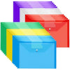 Plastic Wallets A4-30 Pack Plastic Folders Waterproof Document Wallet Files Folder Clear A4 Wallets with Popper Wallet for Home, School, Travel and Office Supplies Storage, Assorted Colours
