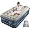 iDOO Single Air Bed, Inflatable Mattress with Built-in Pump, 3 Mins Quick Self-Inflation/Deflation Blow Up Air Mattress, Comfortable Top Surface for Home Portable Camping Travel 188x99x38cm 249kg MAX