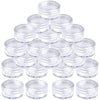 kuou 50 Pcs Empty Plastic Cosmetic Jars, 5ml Sample Containers Pots Bottles with Clear Lids