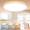 LQIKARL Led Ceiling Light 【2 Pack】 Dimmable Ceiling Light 3000K, 4000K, 6500K 10 Level Brightness Adjustment, 24W 3000Lm Flush Led Ceiling Lights with Remote Control for Bathroom Bedroom Kitchen