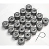 Partsdealers WHEEL NUT BOLT COVERS CAPS FOR VW TRANSPORTER T5 T5.5 TOUAREG AMAROK 19mm GREY x20 NEW SET + TOOL…