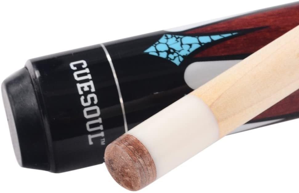 CUESOUL 58 Inch 19 Oz 1/2 Jointed Maple Billiard Pool Cue (CSTB005)