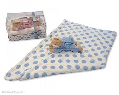 Baby with Teddy in Box Blue - GP-25-0717