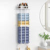 AIRUJIA Wall Mounted Towel Rack with Storage Shelf, Bathroom Towel Holder with 4 Hooks, White