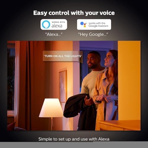 Philips Hue White & Colour Ambiance Smart Spotlight 3 Pack LED [GU10 Spotlight] - 350 Lumens (50W Equivalent). Works with Alexa, Google Assistant and Apple Homekit