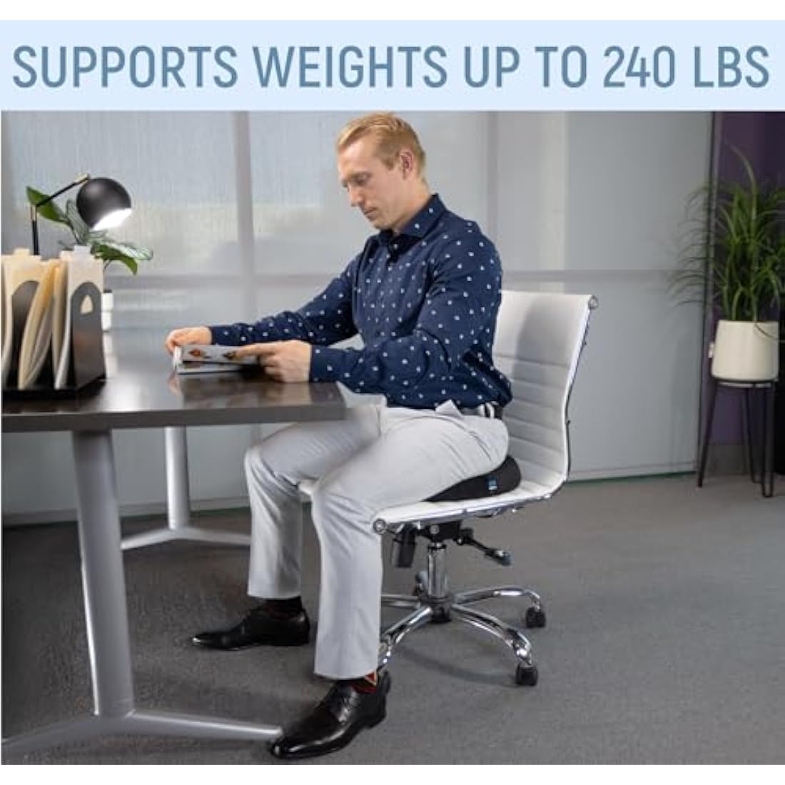 Seat Cushion for Coccyx Pain, Gel Enhanced Coccyx Cushion for Tailbone Pain, Orthopedic Memory Foam Seat Cushions for Pressure Relief, Office Chair Cushions for Long Sitting, Back and Sciatica Relief