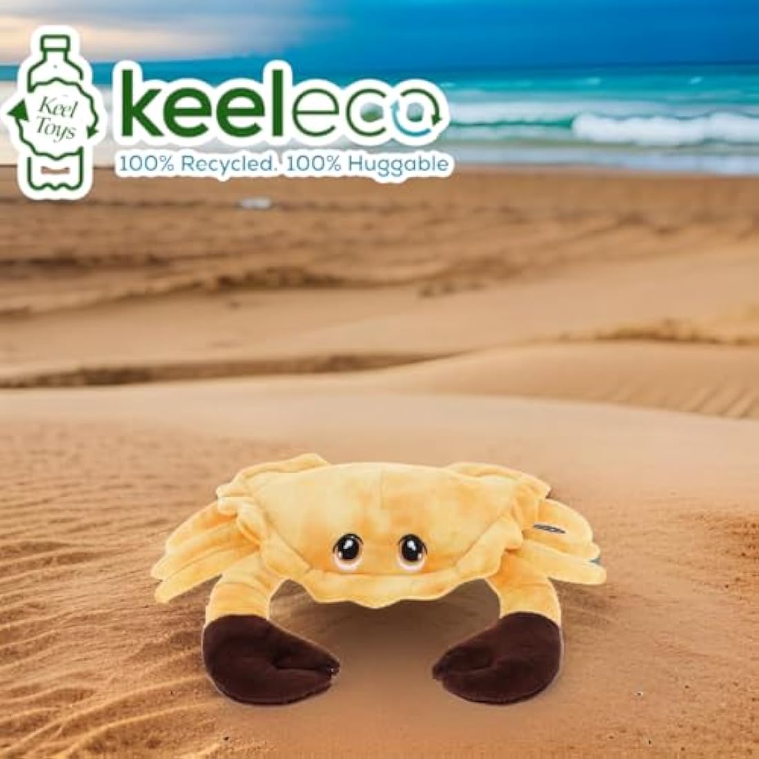 Deluxe Paws 100% Recycled Plush Eco Sealife Toys (25cm Crab)