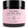 Nourish Luxury Cleansing Melt - Hot Cloth Cleanser Balm Makeup Remover and Skin Moisturiser - 100% Natural & Certified Organic, Rose & Camellia (60g)