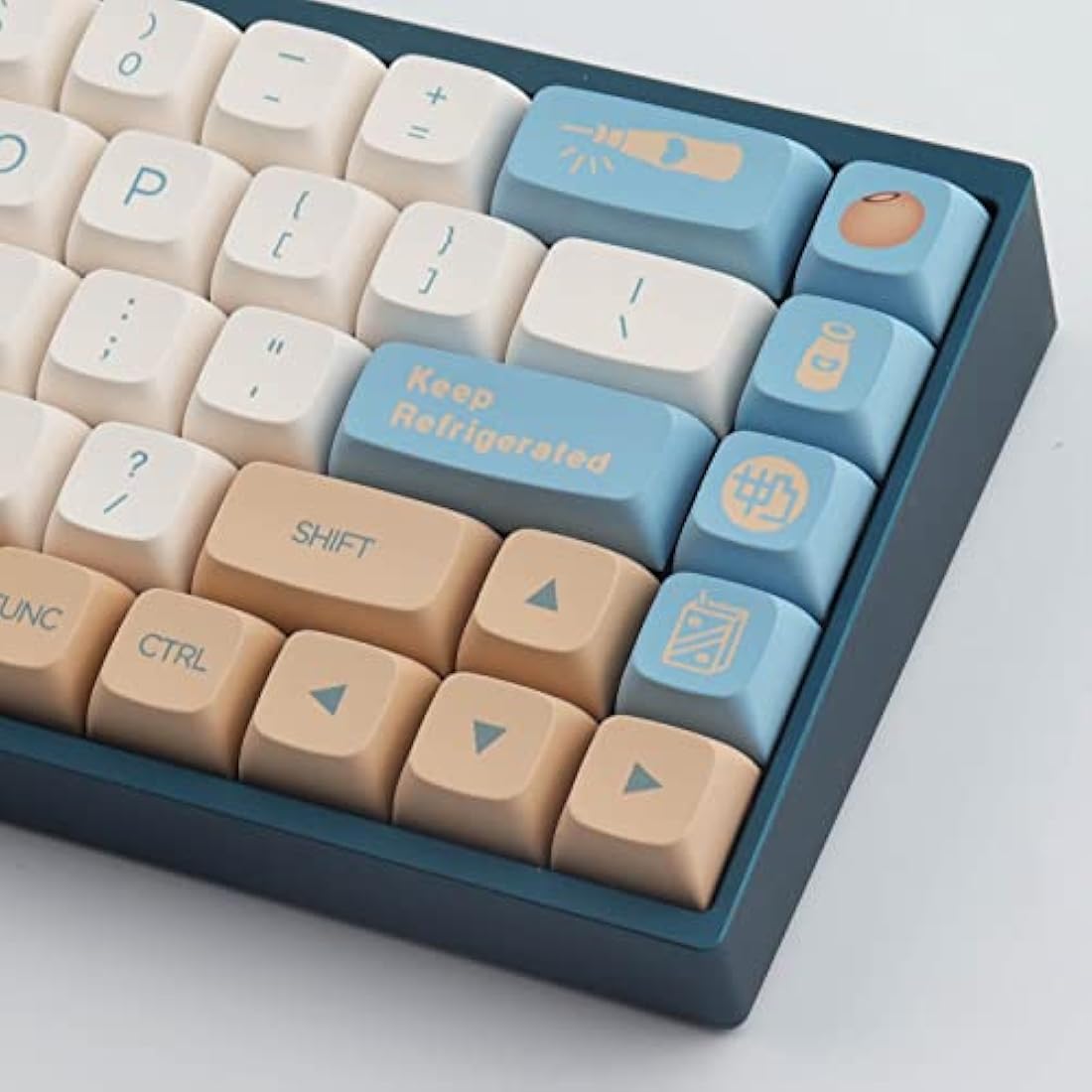 Tsungup Keycaps - DYE-Sub -PBT Keycaps - English (US) Layout - XDA Profile - 138 Key - MX Stems - for Mechanical Keyboards - Soy Milk