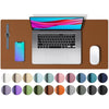 Leather Desk Protector, Mouse Pad, Non-Slip PU Leather Blotter, Waterproof Writing Pad for Office and Home (60cm x 35cm, Brown)