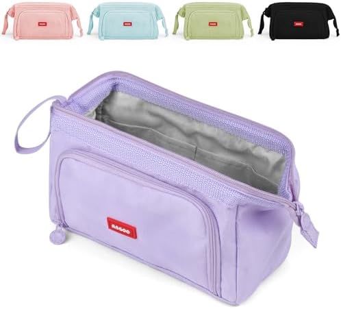 Mamowla Large Pencil Cases for Girls Super Big Pencil Case for Women Zipper Smoothy Pen Case Pouch Holder Stationery Organizer Duarable School Pencil Cases