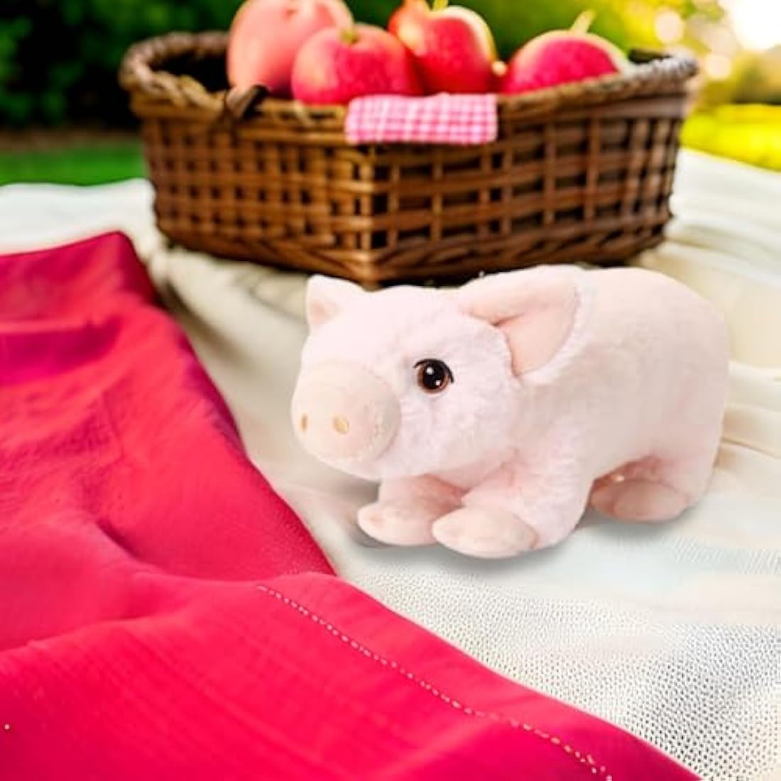 Deluxe Paws Plush Cuddly Soft Eco Toys 100% Recycled (Pig)