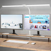 Hensam Desk Lamp, 80CM White Desk Lights Bar for Study, Clip On Desktop Computer Lighting with Gooseneck, Bright Dimmable Task Table Lamp for Work Reading Craft Students
