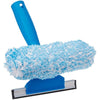 Unger 2-in-1 Microfiber Scrubber and Squeegee, Blue, 6-inch