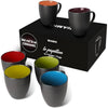 MIAMIO - 6 x 350 ml Stoneware Coffee Mug/Cup Set - Le Papillon Collection (Mixed)