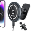 OHLPRO MagSafe Car Mount Charger iPhone Wireless Car Charger, Stick on Dashboard Magnetic Phone Holder Mount for iPhone 16 Pro Plus Max 15 14 13 12 Series, 15W Fast Charging, Aluminum Shell