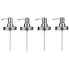 RESFNSE 4 Pack Jar Soap Dispenser Lids with Pumps,Lotion Soap Dispenser Lids for 16Oz Regular Mouth Jar Decor,Silver