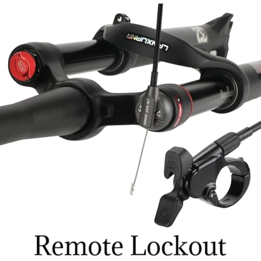 LANXUANR 26/27.5/29 Inch Mountain Bike Fork Rebound Adjustment,Air Supension Front Fork 100mm Travel,9mm Axle,Disc Brake