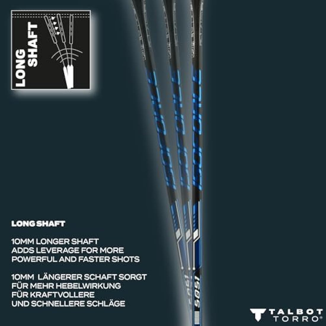 Talbot Torro Isoforce 9051 Ultra Carbon4 Badminton Racket with Kevlar Reinforcement, Superior Racket for Badminton Professionals, 439567