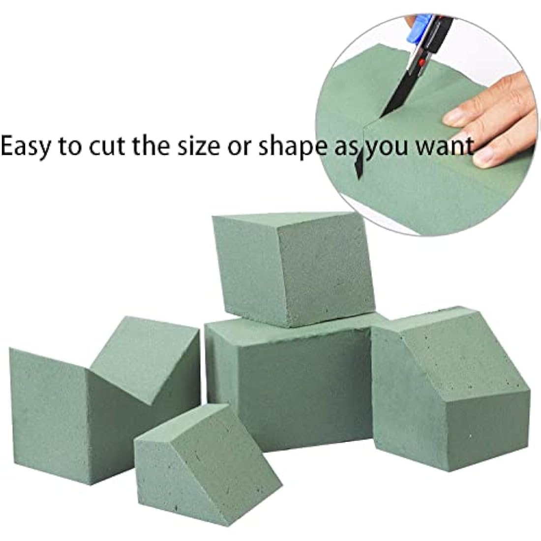 ZOENHOU 8 Pack Floral Foam Block, Dry Foam Bricks for Artificial Flowers, Florist Floral Arrangements DIY Craft Supplies