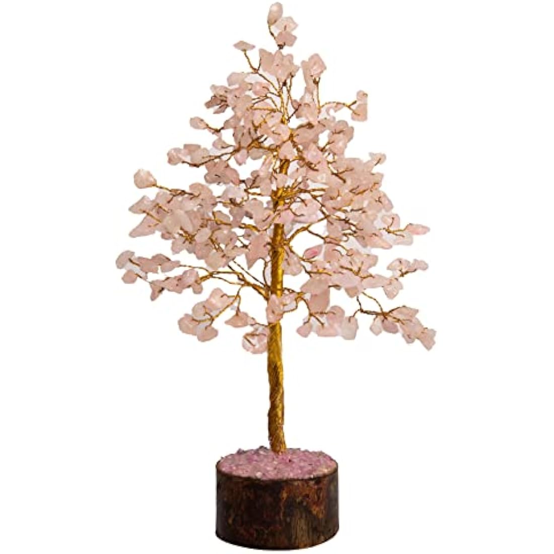 Wonder Care Crystal Tree for Home Decorations Crystals and Healing Stones Witchy Room Crystal Decor Tree Crystal Gifts Gem Tree Christmas Tree Stands for Real Tree (300 Beads Rose Quartz Tree)