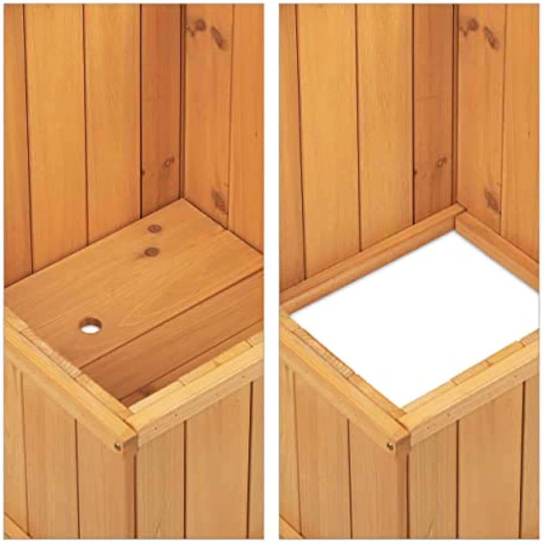 Relaxdays Raised Flowerbed, Tiered, 4 Planter Boxes, Herbs, Garden, Balcony, Terrace, Wooden, HWD: 61x81x81 cm, Natural, Wood