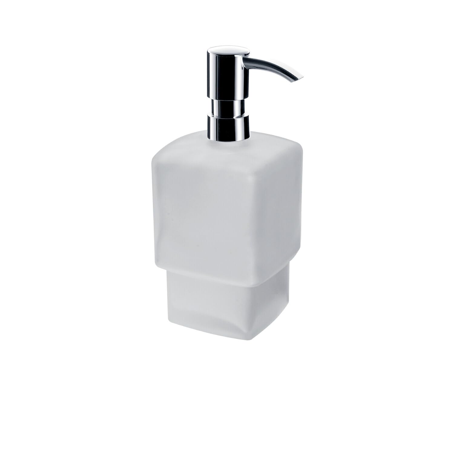 Emco 52100190 Liquid Soap Dispenser Pump Head Chrome Container Plastic Soap Dispenser for Guest Bathroom/Bathroom