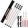 HIKEMAN Tent Poles Camping Poles for Tarp Awning Canopy Porch Sun Sails Tarpaulin Headroom Aluminium Adjustable Telescoping 90-230cm