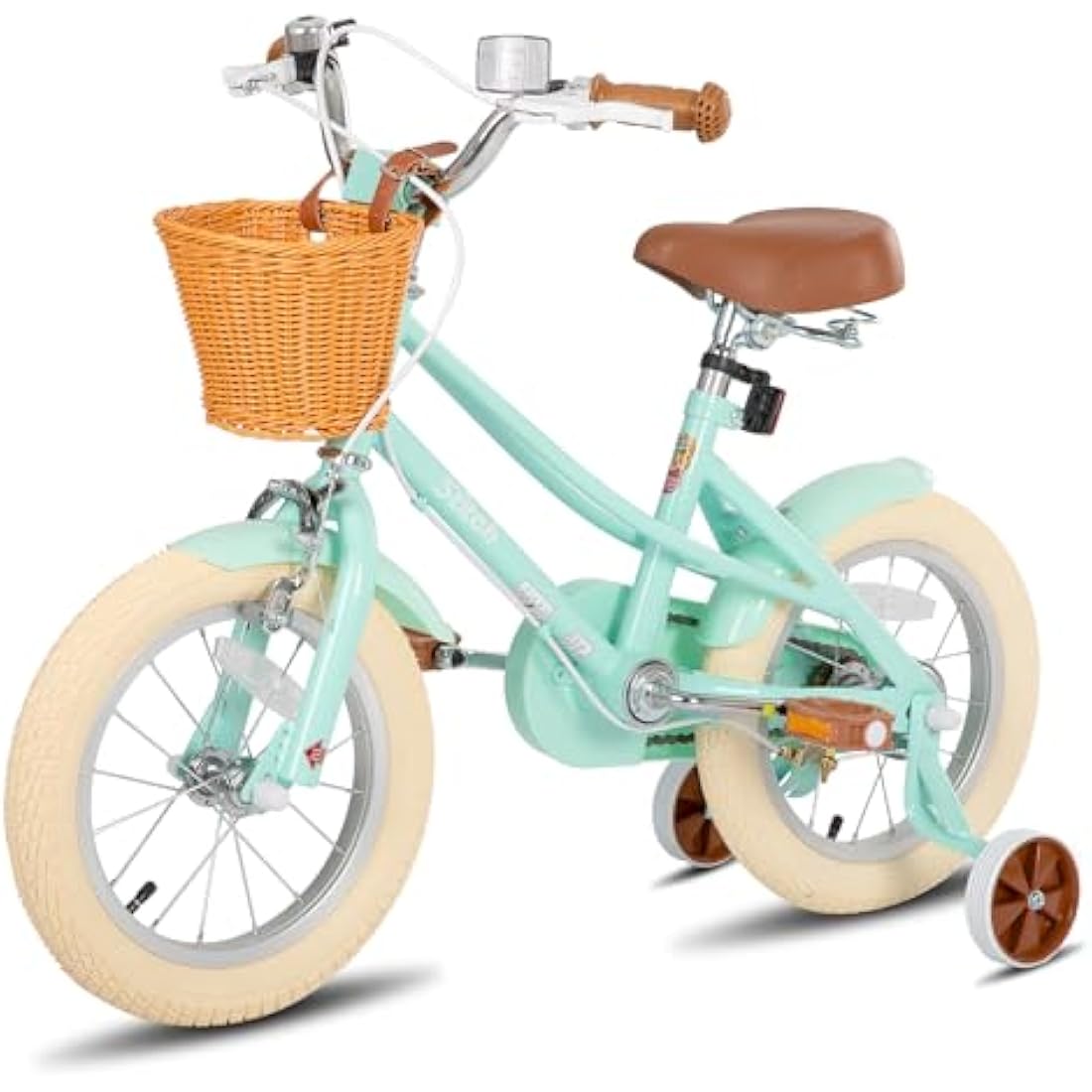 STITCH 14 inch Kids Bike for 3-11 years Girls, 12/14/16 Girls Bike with Training Wheels & Basket, 20 inch with kickstand