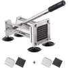 Potato Chipper Cutter, French Fry Cutter Stainless Steel Potato Chip Cutter Includes 3/8",1/2" Blades with 4 Suction Feet for Potato Carrot Cucumbers Vegatable