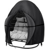widesmile Double Egg Chair Cover 420D Oxford Fabric Outdoor Hanging Double Egg Chair Covers Waterproof Anti-dust Garden Wicker Cocoon Swing Chair Cover With Zipper and Drawstring 230 X 200cm