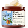Sky Organics Cocoa Butter for Body, 100% Raw & Unrefined Ultra-Moisturizing Butter to Deeply Hydrate & Condition Skin, Promotes Smooth Skin Tone & Texture, Suitable for Tight or Extra Dry Skin, 454g