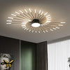 Modern LED Ceiling Light,42+1 Heads Semi Flush Mount Black Chandeliers Ceiling Lighting for Bedroom Living Room Kitchen Dining Room Restaurant